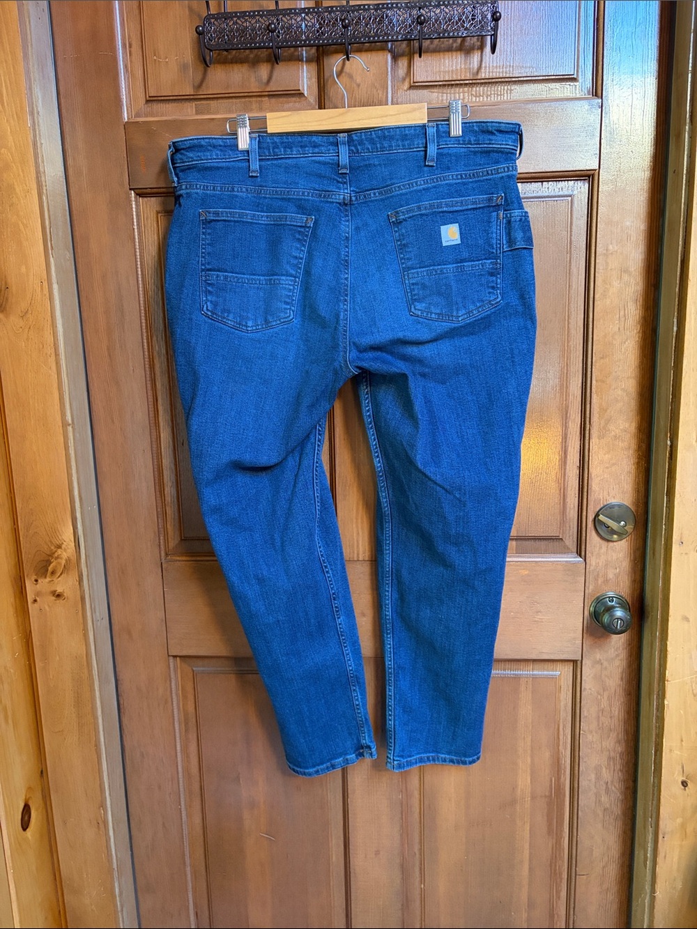 Carhartt Classic Dark Blue Relazed Fit Straight-Leg Jeans Size 18 - Picture 2 of 7